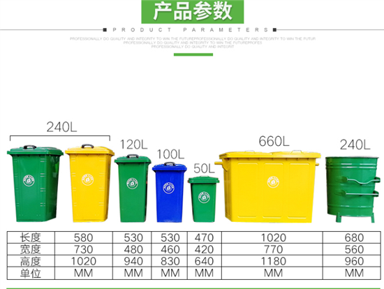 50L-660L铁制垃圾桶